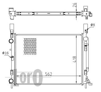 ABAKUS 042-017-0061-B Radiatore, Raffreddamento motore-Radiatore, Raffreddamento motore-Ricambi Euro