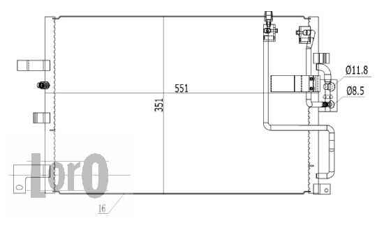 ABAKUS 044-016-0005 Condensatore, Climatizzatore-Condensatore, Climatizzatore-Ricambi Euro