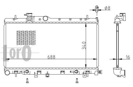 ABAKUS 049-017-0002-B Radiatore, Raffreddamento motore-Radiatore, Raffreddamento motore-Ricambi Euro