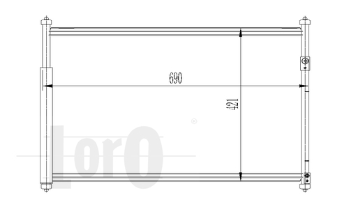 ABAKUS 050-016-0003 Condensatore, Climatizzatore