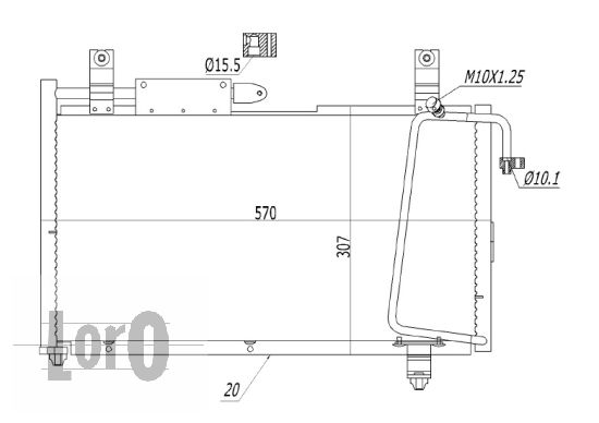 ABAKUS 050-016-0006 Condensatore, Climatizzatore