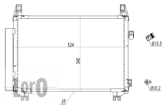 ABAKUS 051-016-0033 Condensatore, Climatizzatore