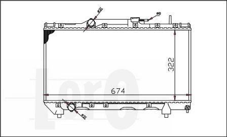 ABAKUS 051-017-0004 Radiatore, Raffreddamento motore-Radiatore, Raffreddamento motore-Ricambi Euro