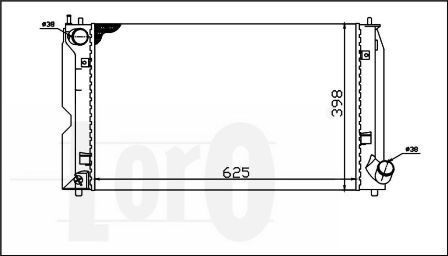 ABAKUS 051-017-0006 Radiatore, Raffreddamento motore-Radiatore, Raffreddamento motore-Ricambi Euro