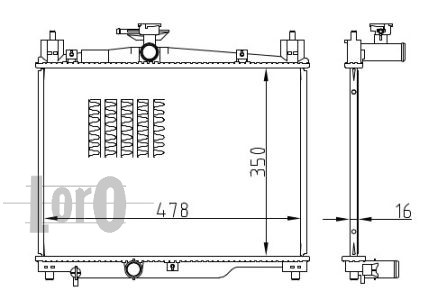 ABAKUS 051-017-0013-B Radiatore, Raffreddamento motore-Radiatore, Raffreddamento motore-Ricambi Euro