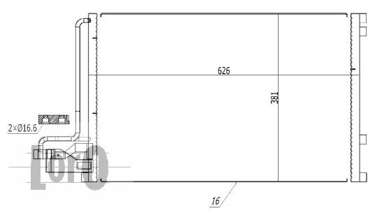 ABAKUS 052-016-0013 Condensatore, Climatizzatore