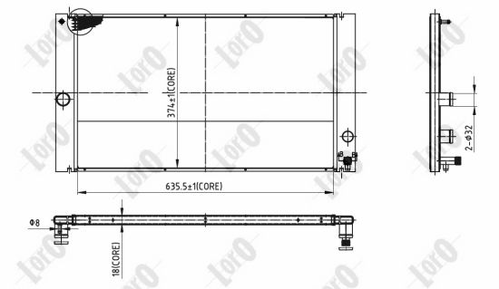 ABAKUS 052-017-0012-B Radiatore, Raffreddamento motore