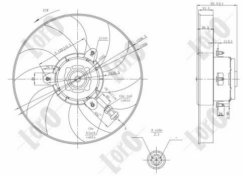 ABAKUS 053-014-0026 Ventola, Raffreddamento motore-Ventola, Raffreddamento motore-Ricambi Euro