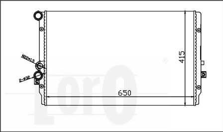 ABAKUS 053-017-0011 Radiatore, Raffreddamento motore-Radiatore, Raffreddamento motore-Ricambi Euro