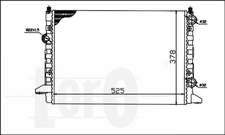 ABAKUS 053-017-0030 Radiatore, Raffreddamento motore-Radiatore, Raffreddamento motore-Ricambi Euro