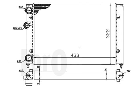 ABAKUS 053-017-0035 Radiatore, Raffreddamento motore