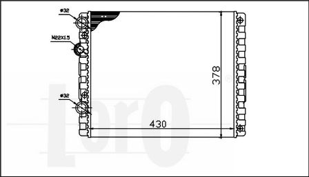 ABAKUS 053-017-0036 Radiatore, Raffreddamento motore-Radiatore, Raffreddamento motore-Ricambi Euro