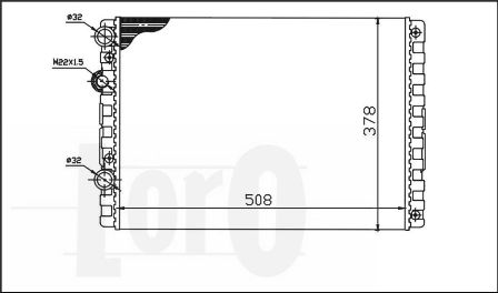 ABAKUS 053-017-0037 Radiatore, Raffreddamento motore-Radiatore, Raffreddamento motore-Ricambi Euro