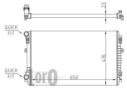 ABAKUS 053-017-0044 Radiatore, Raffreddamento motore-Radiatore, Raffreddamento motore-Ricambi Euro