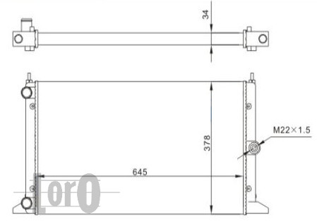 ABAKUS 053-017-0046 Radiatore, Raffreddamento motore