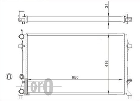 ABAKUS 053-017-0069 Radiatore, Raffreddamento motore