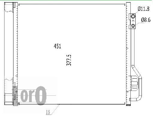 ABAKUS 054-016-0004 Condensatore, Climatizzatore-Condensatore, Climatizzatore-Ricambi Euro