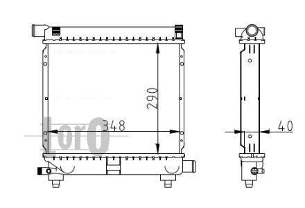 ABAKUS 054-017-0040 Radiatore, Raffreddamento motore