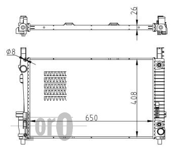 ABAKUS 054-017-0050-B Radiatore, Raffreddamento motore