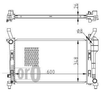 ABAKUS 054-017-0051-B Radiatore, Raffreddamento motore