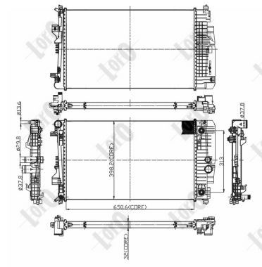 ABAKUS 054-017-0059-B Radiatore, Raffreddamento motore-Radiatore, Raffreddamento motore-Ricambi Euro