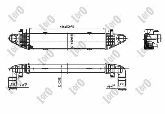 ABAKUS 054-018-0008 Intercooler