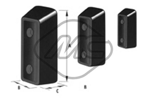 Metalcaucho 41586 Mounting Bracket, bumper