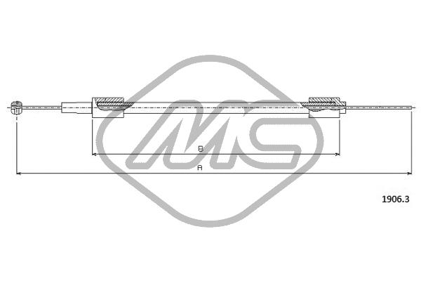 Metalcaucho 81594 Bonnet Cable
