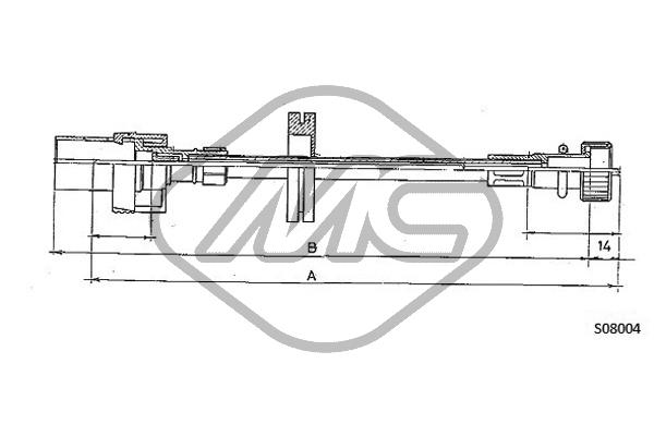 Metalcaucho 81733 Hriadeľ tachometra
