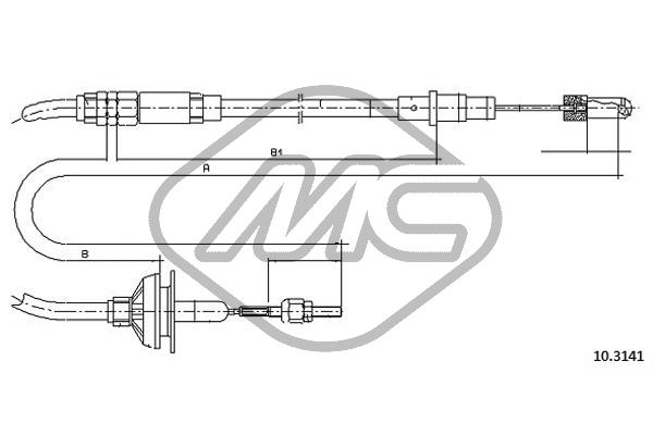 Metalcaucho 83633 Cable Pull, clutch control