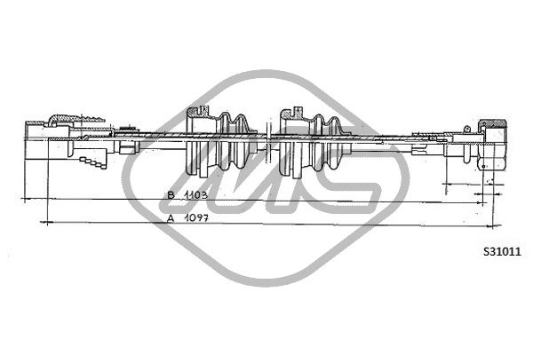 Metalcaucho 83655 Speedometer Cable