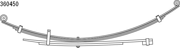 CS Germany 10.360.450.00 Federnpaket Hinterachse für FIAT MITSUBISHI