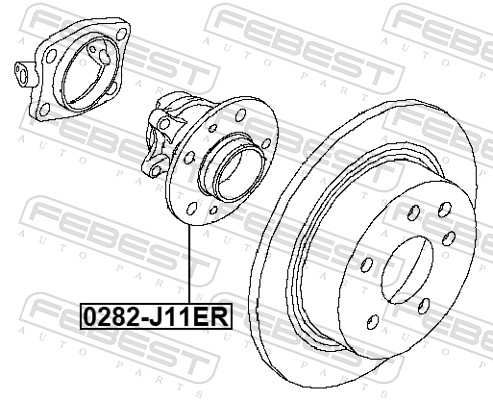 FEBEST 0282-J11ER Wheel Hub