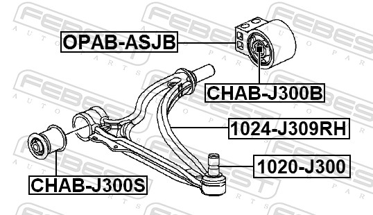 FEBEST 1024-J309RH Lenker,...