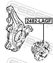 FEBEST 2482-LAGF Wheel Hub