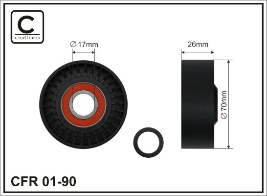 CAFFARO 01-90 Spannrolle,...