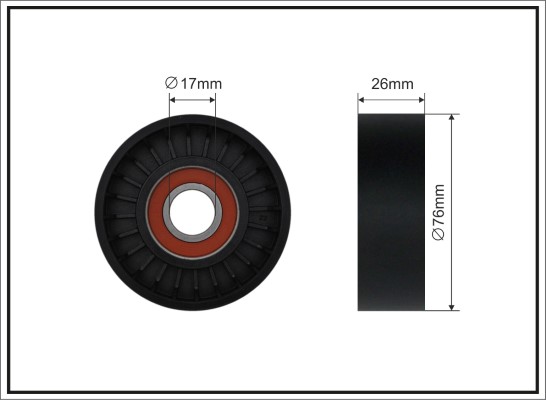 CAFFARO 102-00 Spannrolle,...