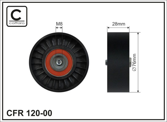 CAFFARO 120-00 Spannrolle,...