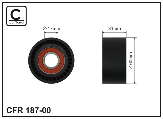 CAFFARO 187-00 Spannrolle,...