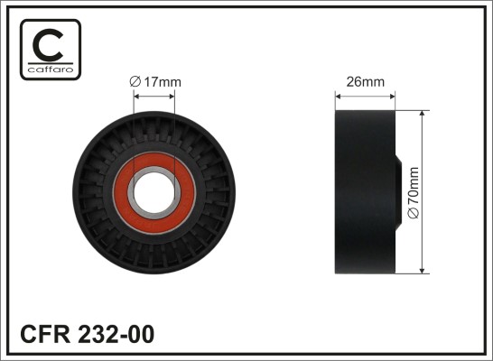 CAFFARO 232-00 Spannrolle,...