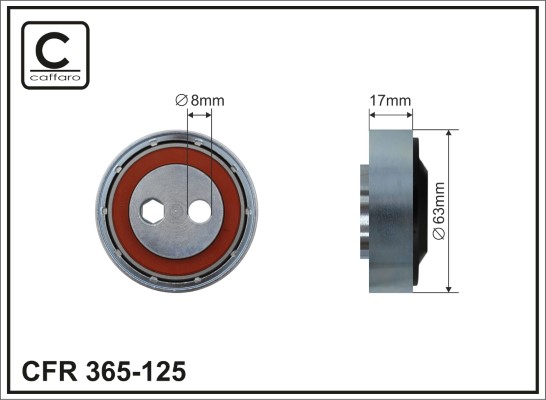 CAFFARO 365-125 Spannrolle,...