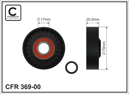 CAFFARO 369-00 Spannrolle,...