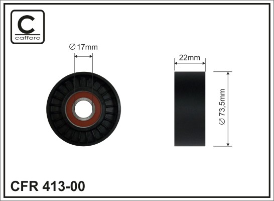 CAFFARO 413-00 Spannrolle,...