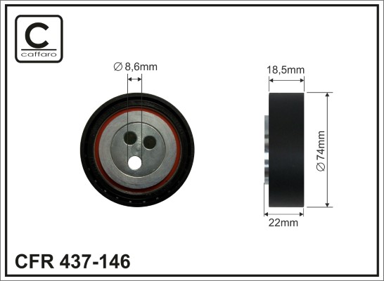 CAFFARO 437-146 Spannrolle,...