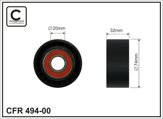 CAFFARO 494-00 Spannrolle,...