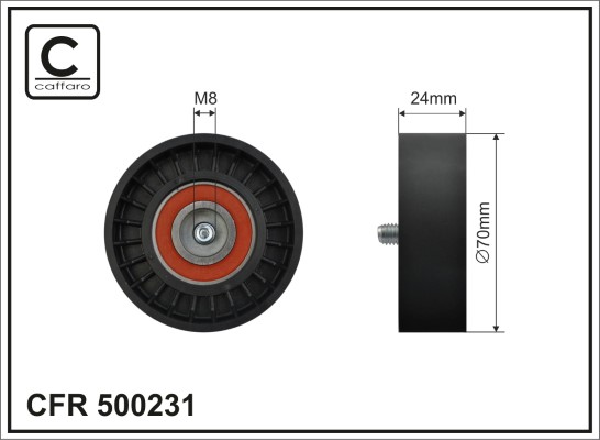 CAFFARO 500231 Spannrolle,...