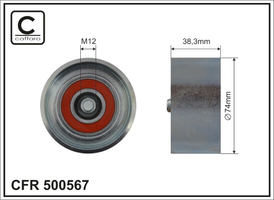 CAFFARO 500567 Spannrolle,...