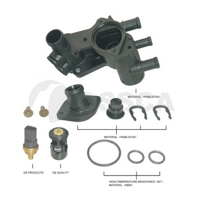 OSSCA 04545 Thermostat Housing