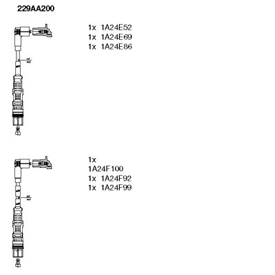 BREMI 229AA200 Ignition Cable Kit