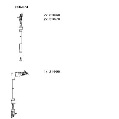 BREMI 300/374 Ignition Cable Kit